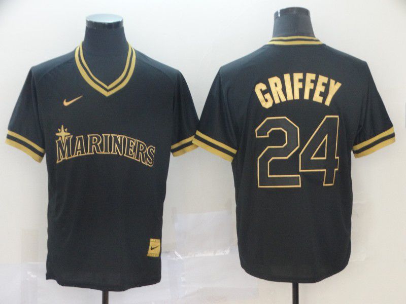 Men Seattle Mariners #24 Griffey Black Game 2021 Nike MLB Jersey